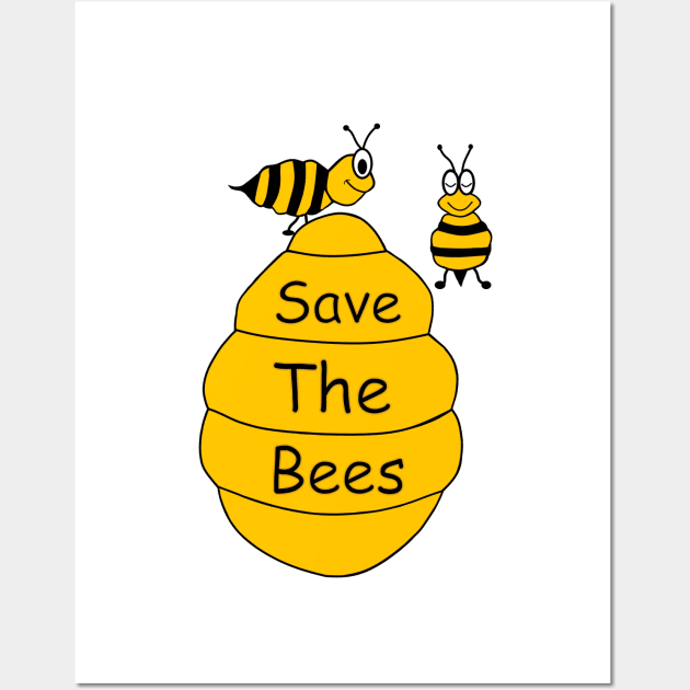 SAVE The Bees Please Wall Art by SartorisArt1